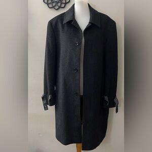 Parkland 105 Classic Gray Black Men's Trench Coat Formal Classic Office Party